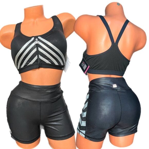 Victoria’s Secret Vxs Shine Set Knockout Maximum Support bra & Hot Short 36D / L - Picture 1 of 9